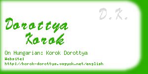 dorottya korok business card